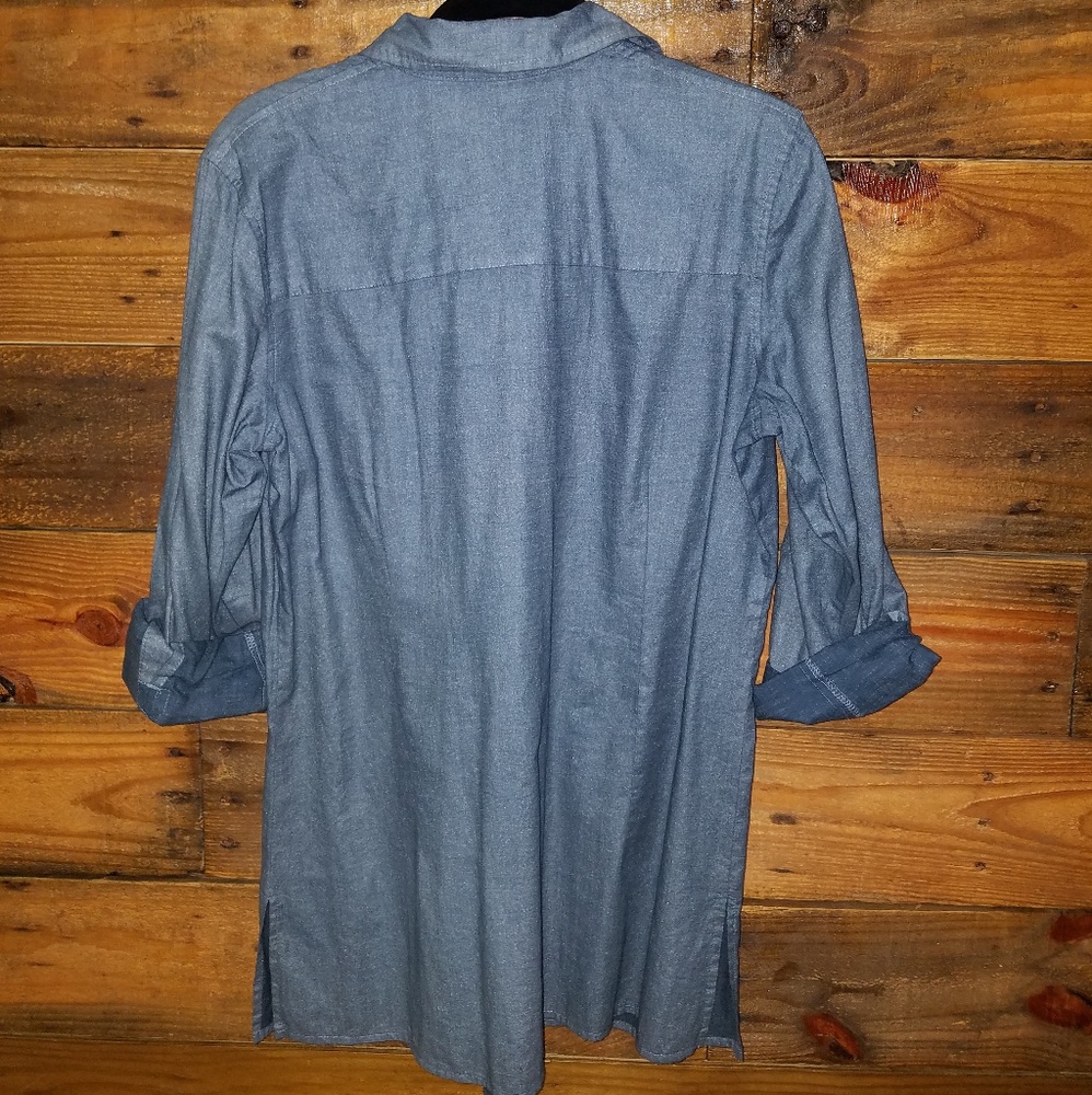 Chico's denim tunic shirt - Picture 3 of 5